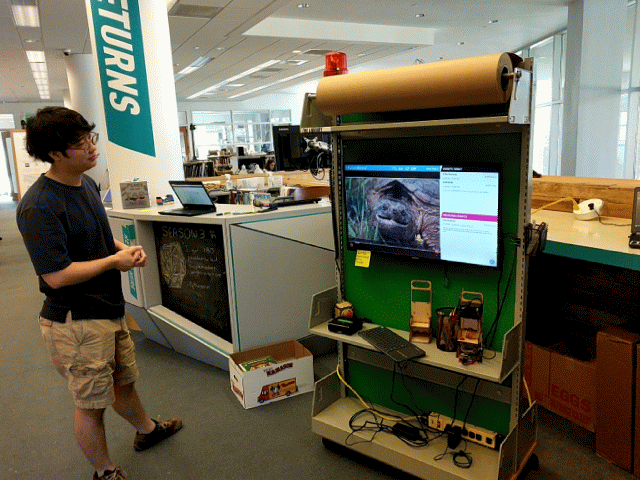 Seungin demonstrating how to use the Futureboard